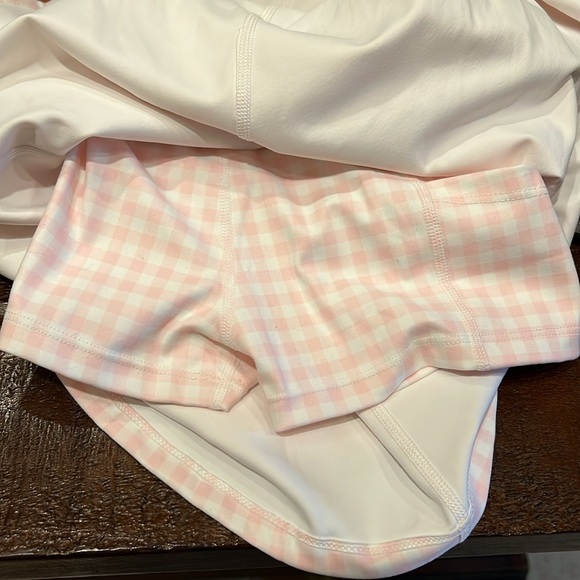 SweetHoney Pink Plaid Athletic Dress with Shorts (size 6) - Picture 3 of 6